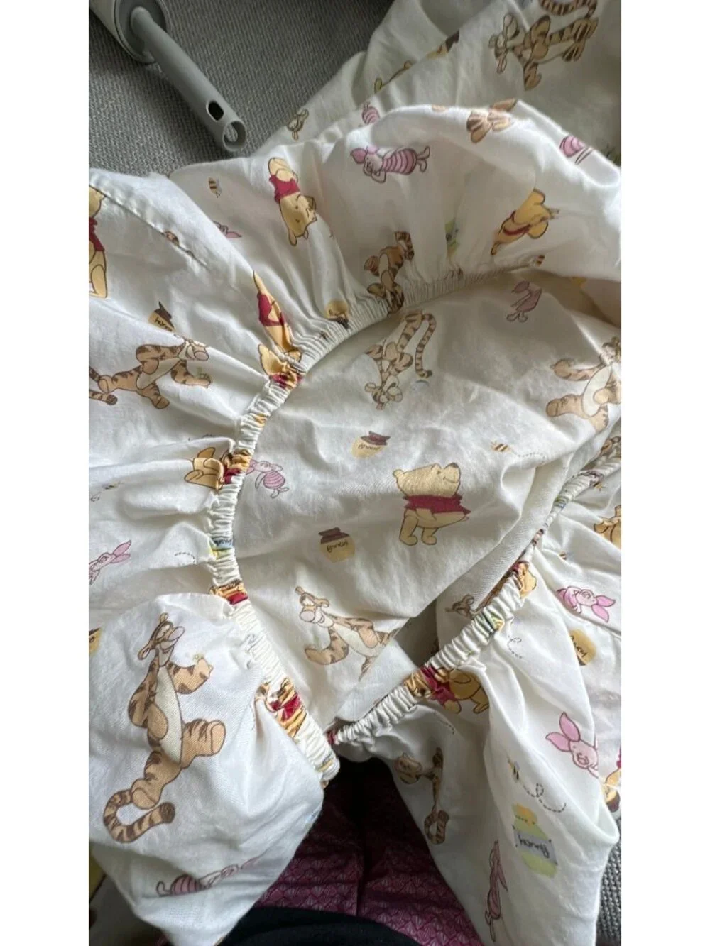 Vintage Disney Pooh tigger piglet fitted crib sheet